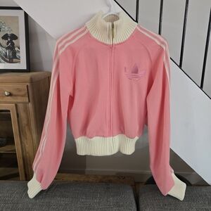 Adidas Original XS Pink and Cream Track Jacket